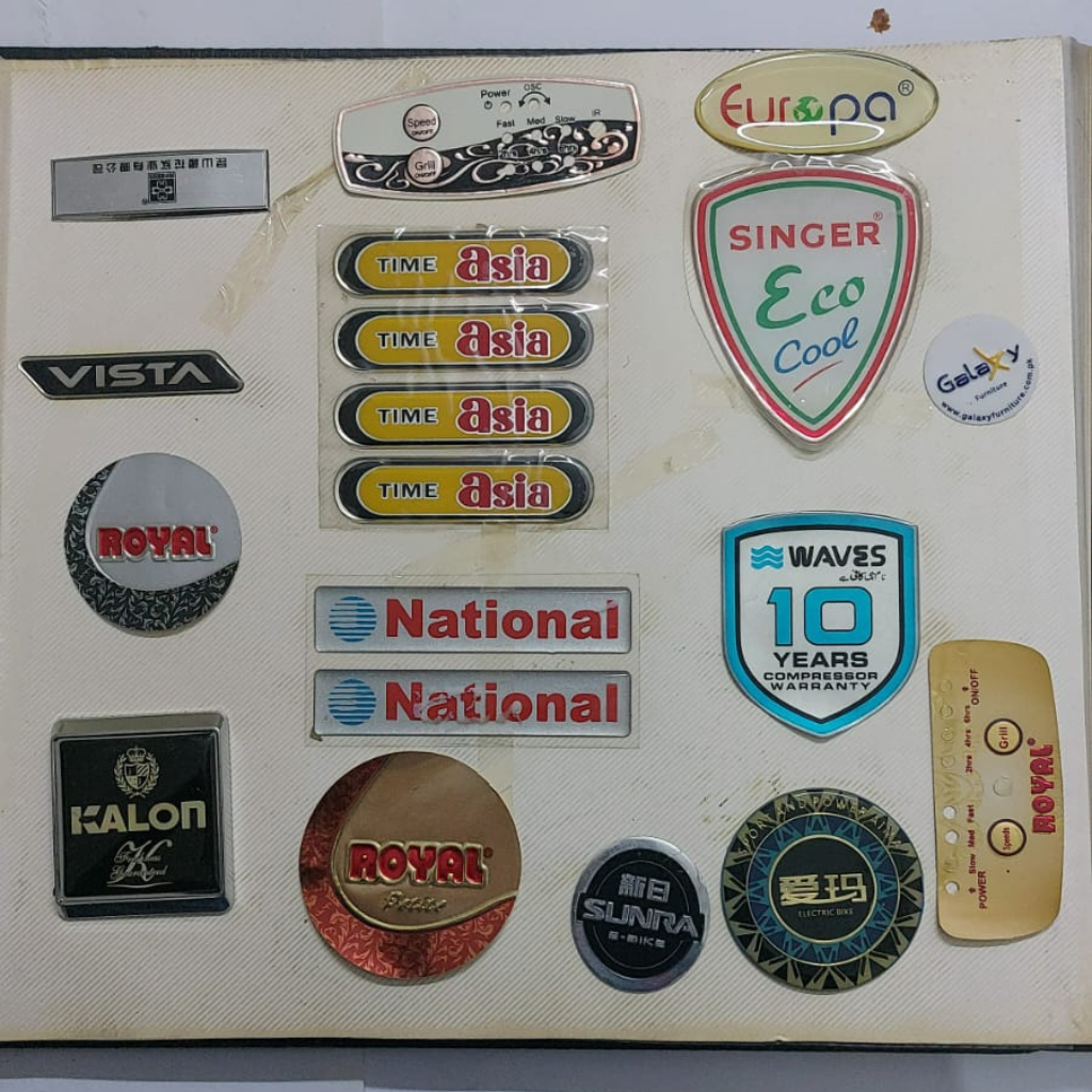 Silver chrome stickers